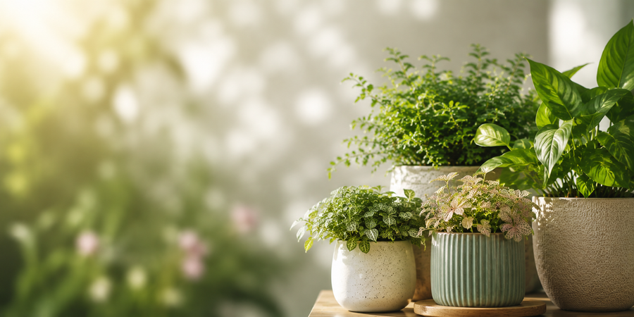 Plants with pots